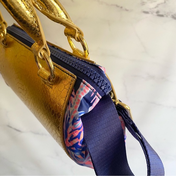 HTF Lilly Pulitzer Packable Escape Weekender Tote Bag Palms Up - Picture 5 of 13